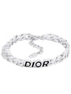 Italic Chain Link Bracelet Silver - DIOR - BALAAN 2