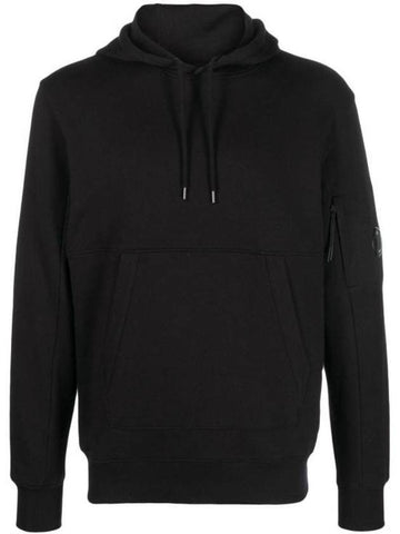 Diagonal Raised Fleece Hoodie Black - CP COMPANY - BALAAN 1