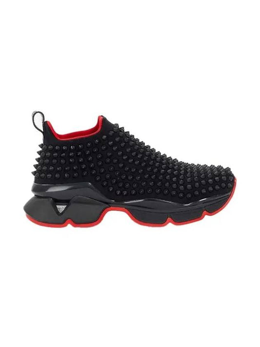 Spike Sock Low Top Sneakers Black - CHRISTIAN LOUBOUTIN - BALAAN 1