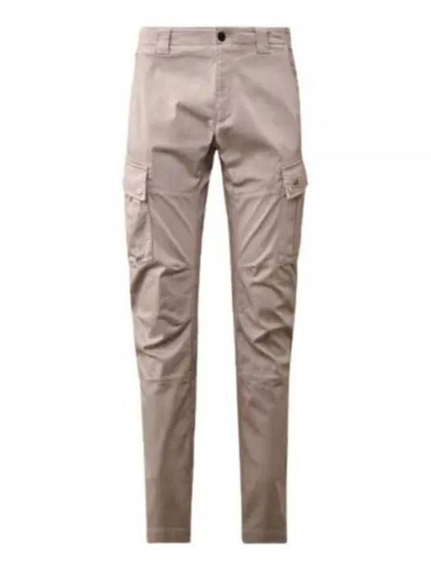 Stretch Sateen Ergonomic Logo Cargo Straight Pants Grey - CP COMPANY - BALAAN 2