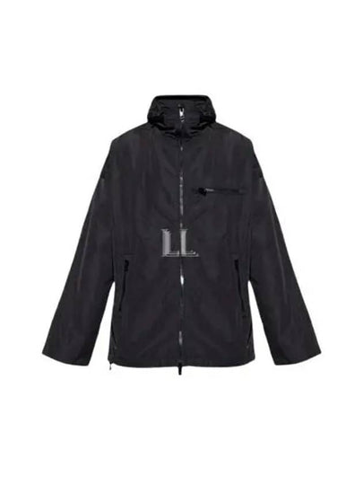 W-Henness Piped Oval D Logo Nylon Winderbreaker Black - DIESEL - BALAAN 2