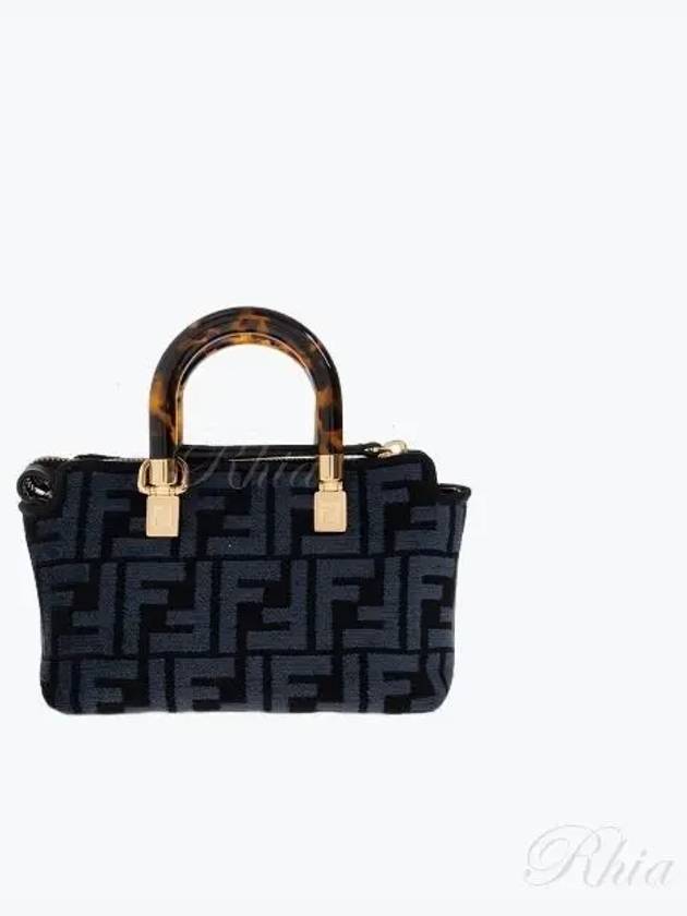 By The Way FF Motif Small Tote Bag Blue - FENDI - BALAAN 2