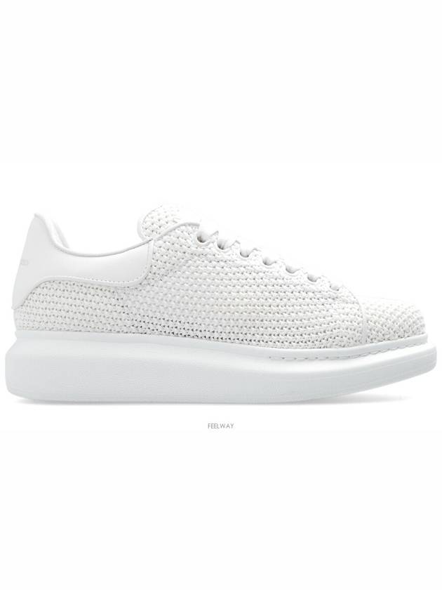 Round Toe Knitted Low Top Sneakers White - ALEXANDER MCQUEEN - BALAAN 2