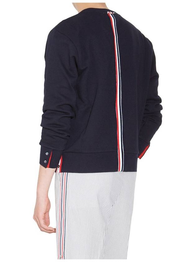 Center Back Stripe Crewneck Sweatshirt Navy - THOM BROWNE - BALAAN 5