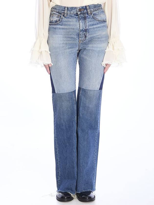 Flared Patchwork Jeans - CHLOE - BALAAN 1