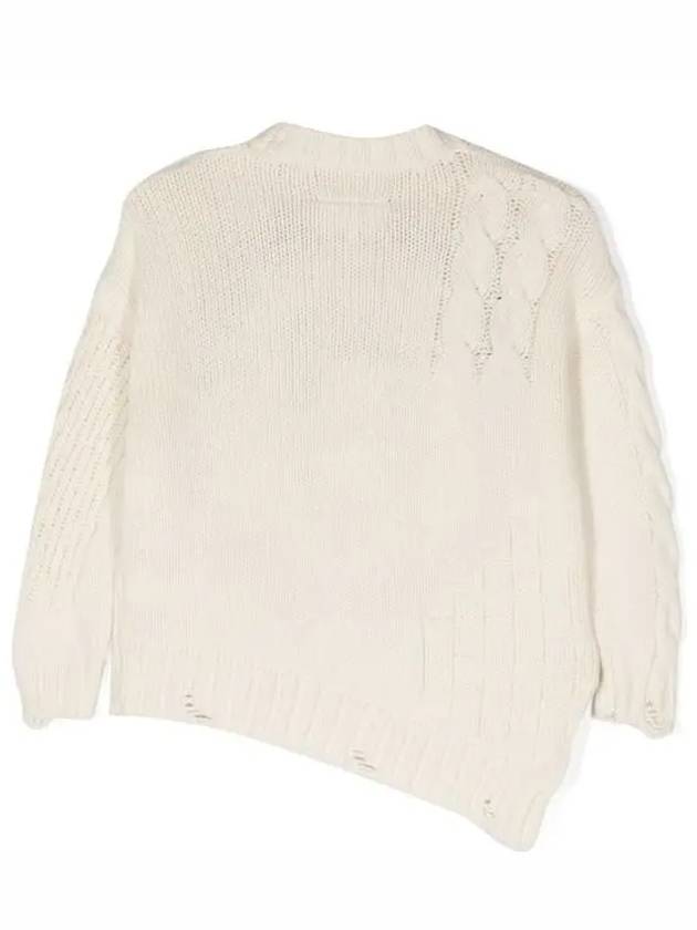 MM6 6 logo wool sweater ivory - MAISON MARGIELA - BALAAN 3