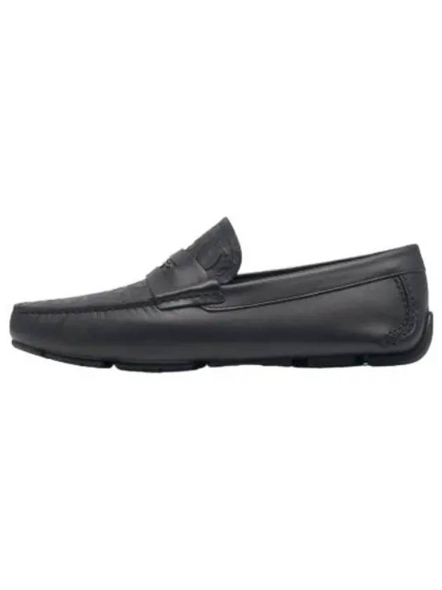 Ferragamo leather driving shoes black loafers - SALVATORE FERRAGAMO - BALAAN 1