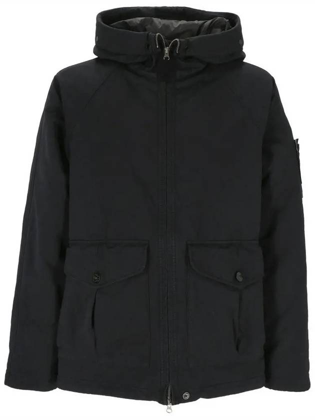 Logo David TC Down Hooded Jacket Navy - STONE ISLAND - BALAAN 2