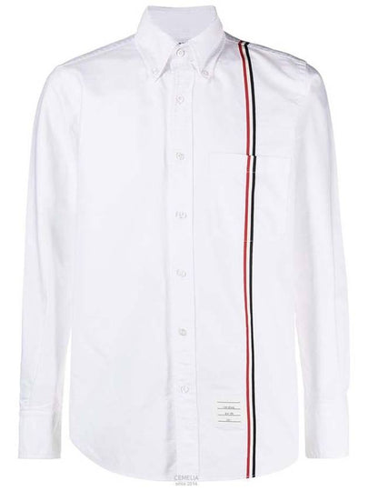 RWB Stripe Cotton Shirt White - THOM BROWNE - BALAAN 2