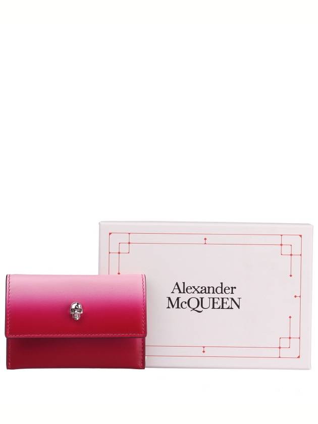 Envelope Skull Charm Card Wallet Red - ALEXANDER MCQUEEN - BALAAN 7