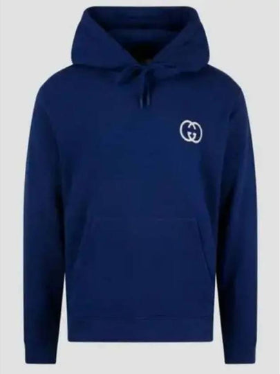 Cotton Jersey Hoodie Blue - GUCCI - BALAAN 2