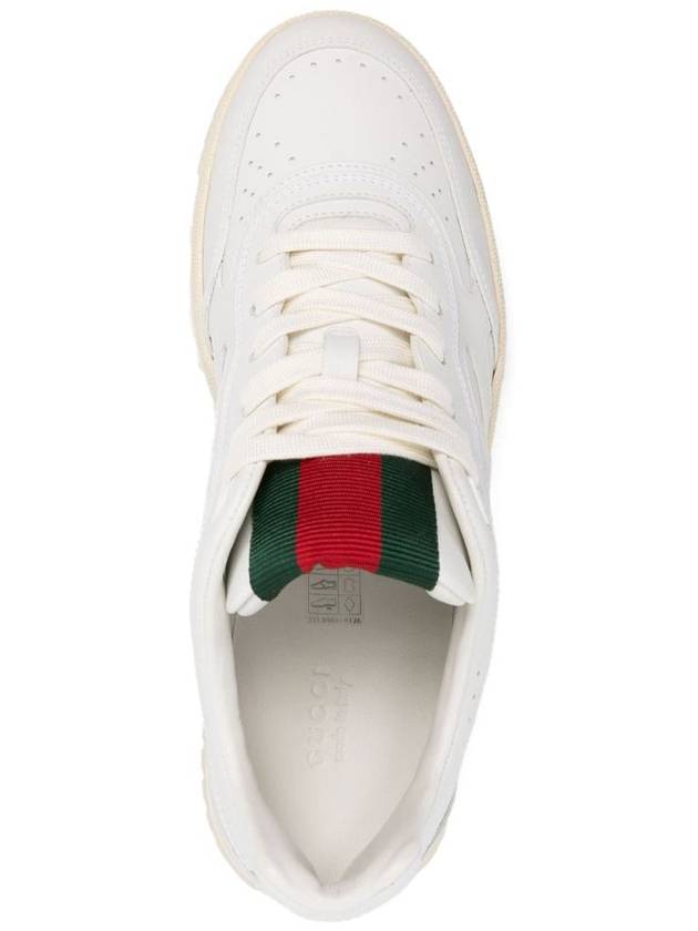 Re Web Leather Low Top Sneakers White - GUCCI - BALAAN 5