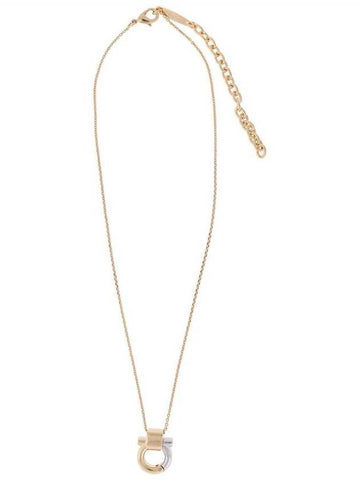 Gancini Pendant Necklace Gold - SALVATORE FERRAGAMO - BALAAN 1