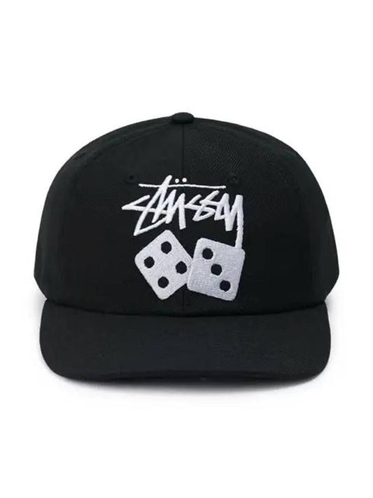 Unisex Low Profile Stock Dice Snapback Black 1311136 0001 - STUSSY - BALAAN 2