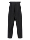 Waist Buckle Strap Straight Pants Black - BALENCIAGA - BALAAN 3