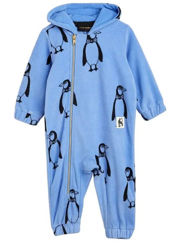 Kids Penguin Fleece Bodysuit Blue 11000090 60 - MINI RODINI - BALAAN 2