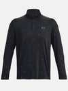 Men's Playoff Printed Half Zip Long Sleeve T-Shirt Black - UNDER ARMOUR - BALAAN 2