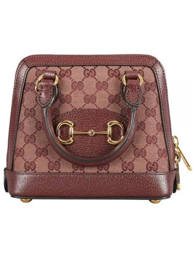 Horsebit 1955 GG Mini Tote Bag Burgundy - GUCCI - BALAAN 2