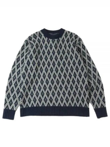 Crew Neck Sweater Shetland Navy PU315 - NEEDLES - BALAAN 1