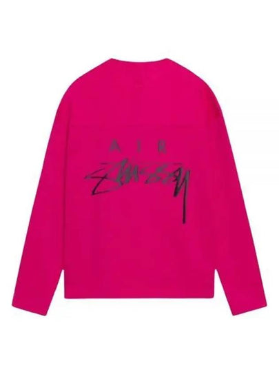 Logo Print Long Sleeve T-Shirt Fireberry - NIKE - BALAAN 2