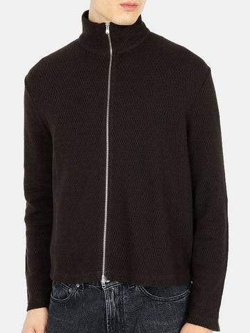 Shrunken Fullzip Polo Cardigan Brown - OUR LEGACY - BALAAN 1