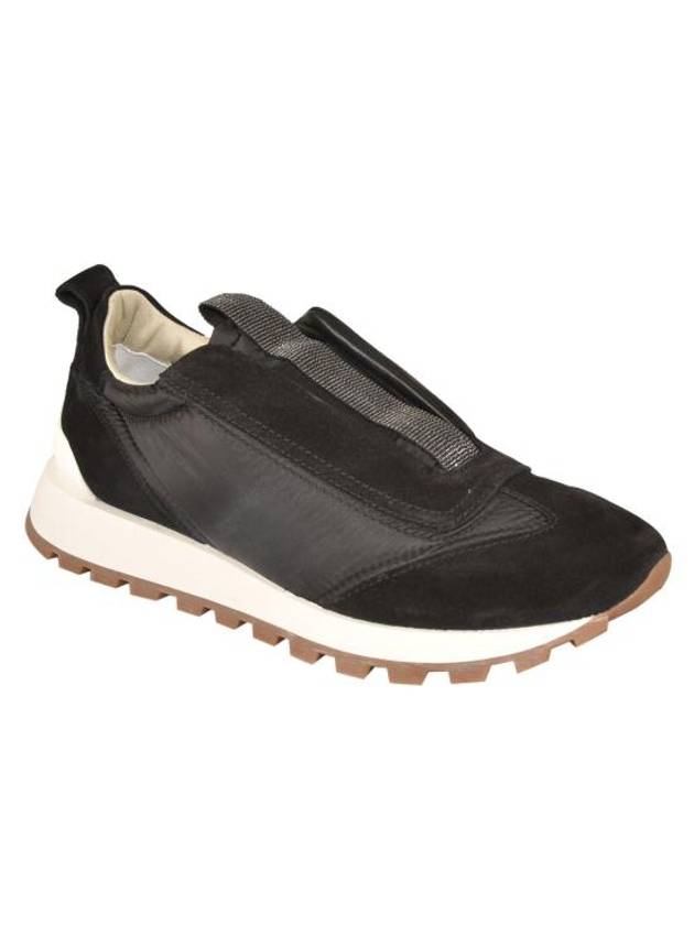 Suede Techno Runner Low Top Sneakers Black - BRUNELLO CUCINELLI - BALAAN 4