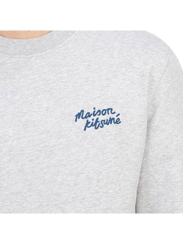 Handwriting Regular Sweatshirt Light Grey Melange - MAISON KITSUNE - BALAAN 9