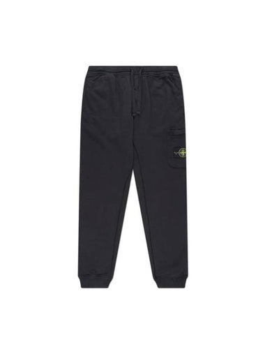 Men's Wappen Patch Jogger Pants Black - STONE ISLAND - BALAAN 1