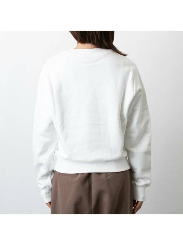 Boxy Micro Logo Sweatshirt White - A.P.C. - BALAAN 4