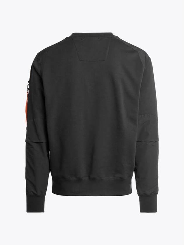 Men's Saber Crew Neck Sweatshirt Black - PARAJUMPERS - BALAAN 4