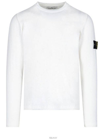 Wappen Patch Crew Neck Knit Top White - STONE ISLAND - BALAAN 2