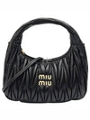 Wander Materasse Nappa Leather Mini Hobo Tote Bag Black - MIU MIU - BALAAN 2