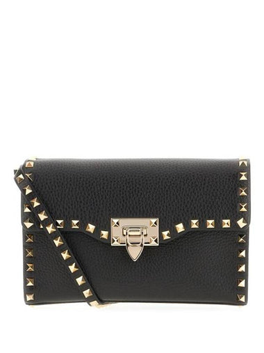 Rockstud Shoulder Bag Black - VALENTINO - BALAAN 1