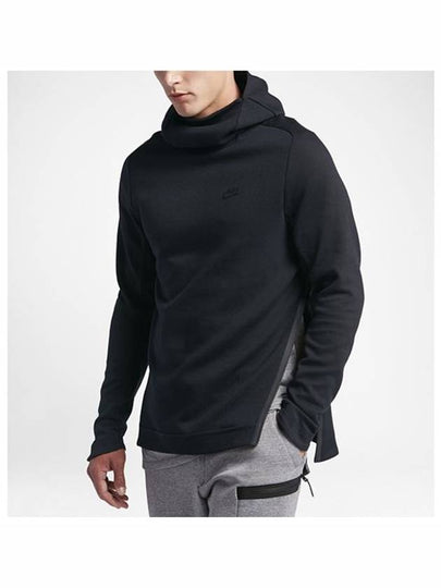 01805215010Tech fleece pullover funnel neck hooded tshirtblack - NIKE - BALAAN 2