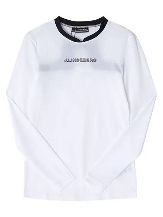 Women's Meja Logo Long Sleeve T-Shirt White - J.LINDEBERG - BALAAN 2