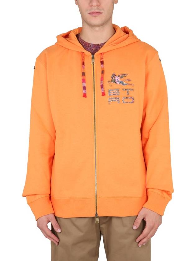 Men's ABBIGLIAMENTO Hooded Zip-Up Orange - ETRO - BALAAN 2