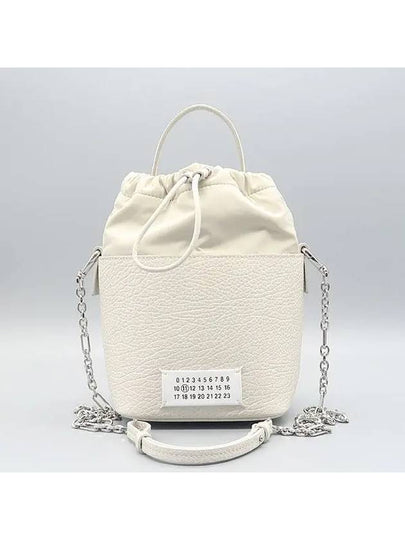 Maison Margiela S61WG0035 White 5AC Small Bucket Chain Tote Bag Shoulder Strap 2WAY - MAISON MARGIELA - BALAAN 2