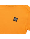 Logo Patch Cotton Short Sleeve T-Shirt Orange - STONE ISLAND - BALAAN 7