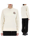 Logo Patch Sweatshirt White - MONCLER - BALAAN 2