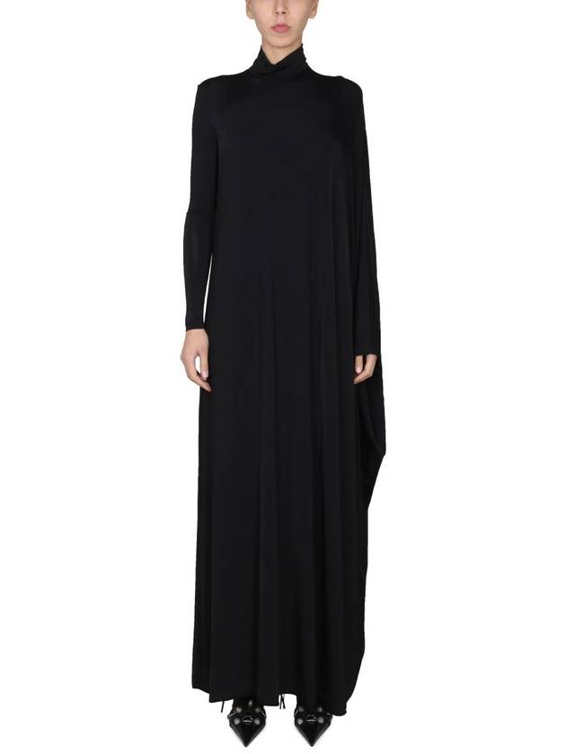 minimalist maxi stretch jersey long dress black - BALENCIAGA - BALAAN 2