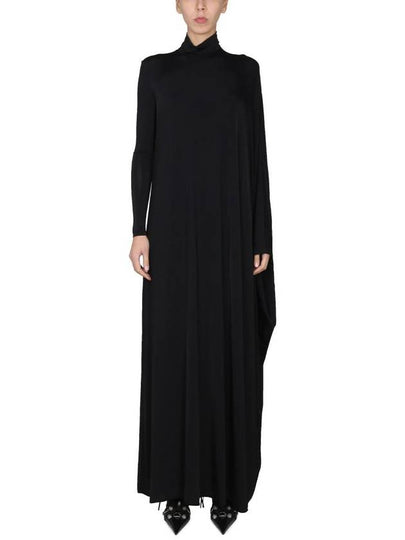 minimalist maxi stretch jersey long dress black - BALENCIAGA - BALAAN 2