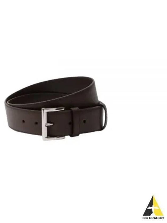 Saffiano Leather Belt Brown - PRADA - BALAAN 2