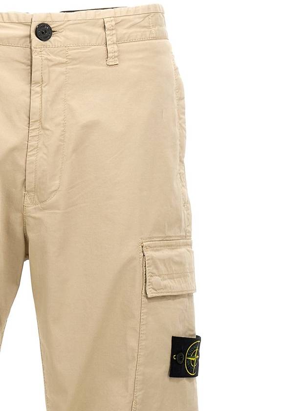 Supima Cotton Twill Stretch TC Straight Pants Beige - STONE ISLAND - BALAAN 4