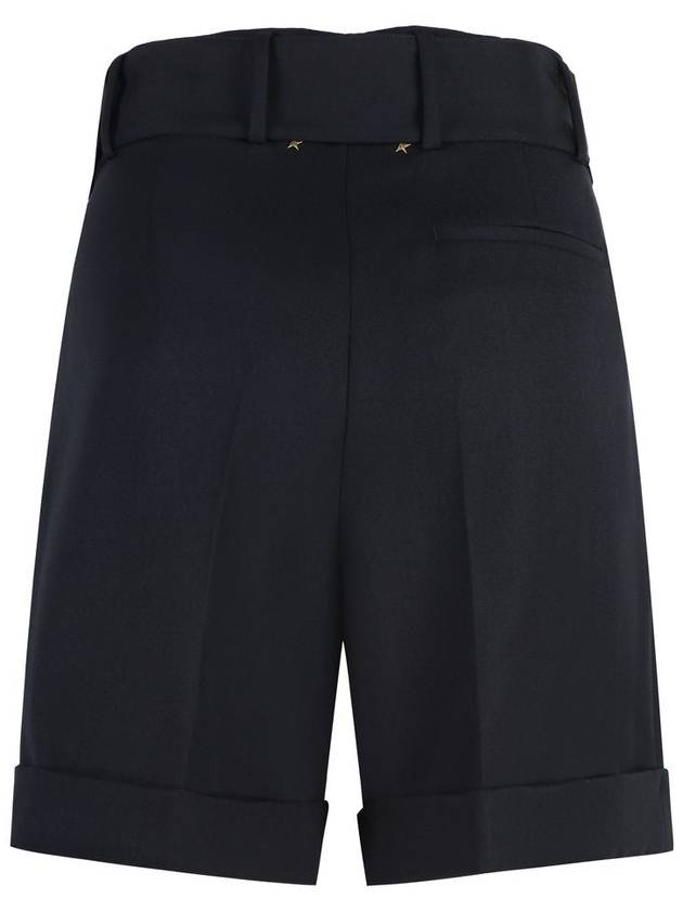 Belted Wool Gabardine Shorts Black - GOLDEN GOOSE - BALAAN 3