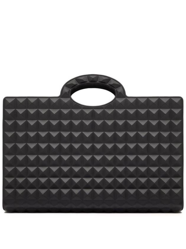 Men's Le Troisieme Studded Tote Bag Black - VALENTINO - BALAAN 2