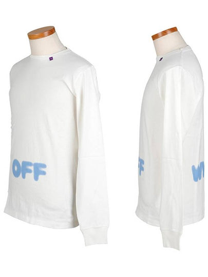 Spray Logo Print Long Sleeve T-Shirt White - OFF WHITE - BALAAN 2