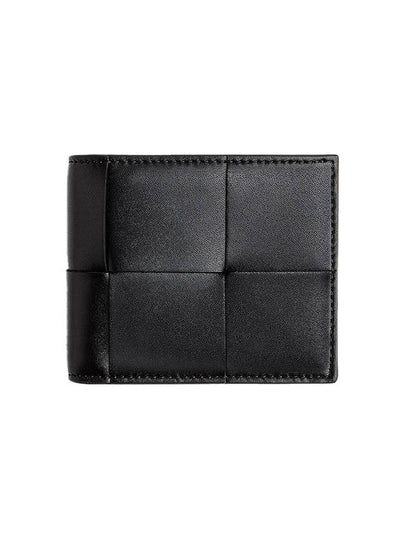 Intrecciato Coin Pocket Half Wallet Black - BOTTEGA VENETA - BALAAN 2