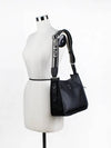 Leather Hobo Crossbody Bag Black - PRADA - BALAAN 5