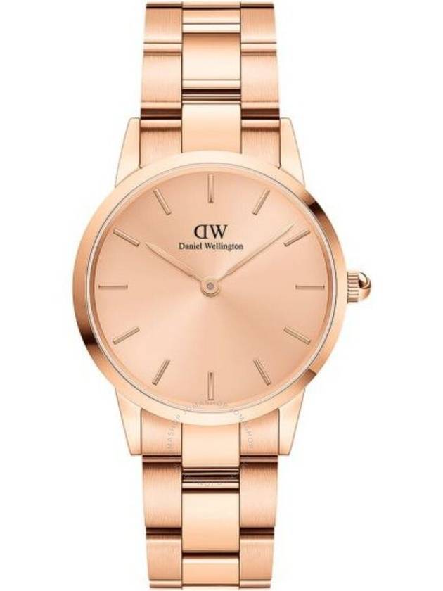 Daniel Wellington Iconic Link Rose Gold-tone Dial Ladies Watch DW00100401 - DANIEL WELLINGTON - BALAAN 1