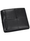 Men's Intrecciato Half Wallet Black - BOTTEGA VENETA - BALAAN 4